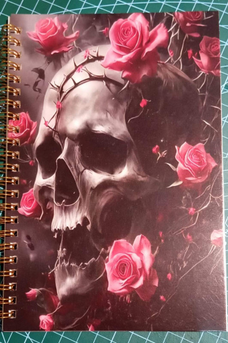 Spiral-bound journal (Skull)
