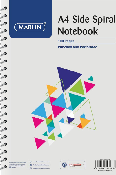 A4 Side-spiral notebook