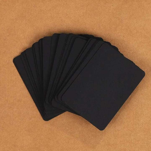 10 Pre-cut Cards (Black)